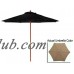 9' Outdoor Patio Market Umbrella, Beige Taupe and Cherry Wood   